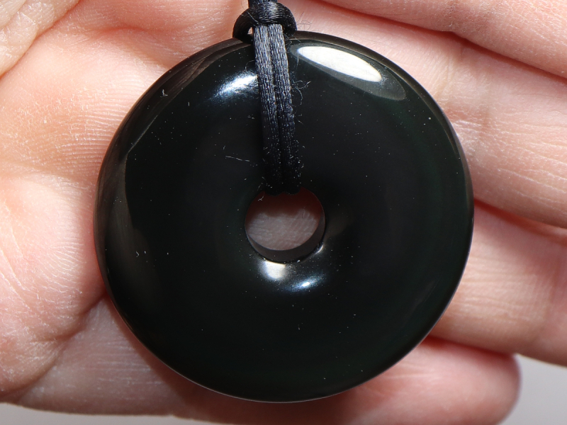 Regenbogenobsidian mit Band