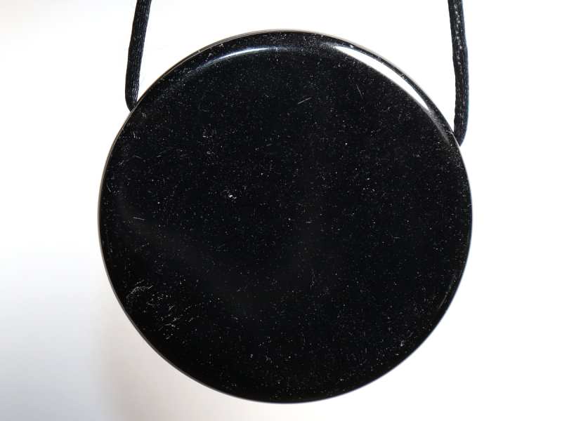 schwarzer Obsidian mit Band oder Silber 925