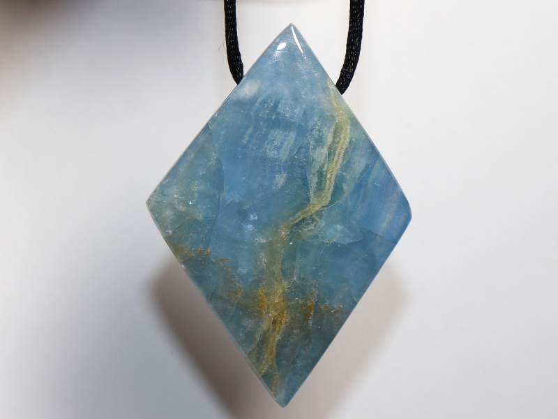 blue aragonite with cord or silver 925