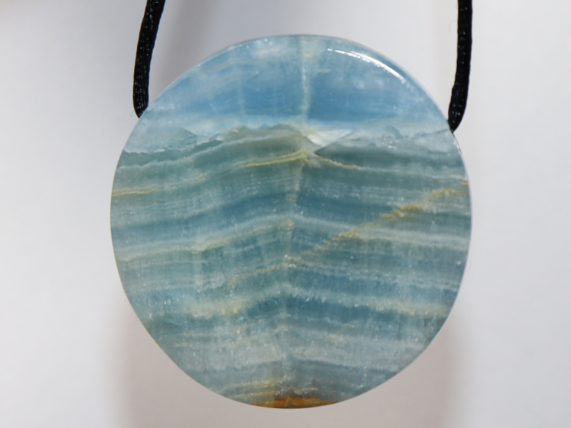 blue aragonite with cord or silver 925