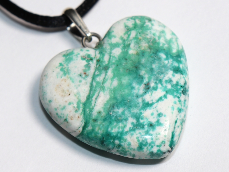 malachite in dolomite with cord or silver 925