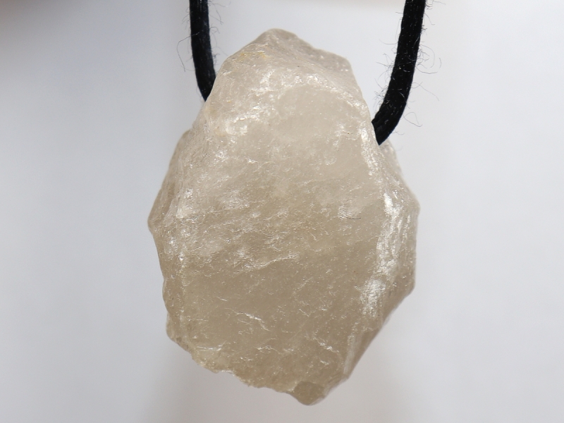 smoky quartz with cord or silver 925