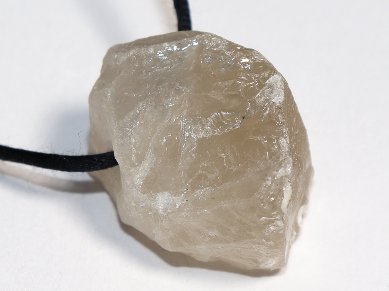 smoky quartz with cord or silver 925