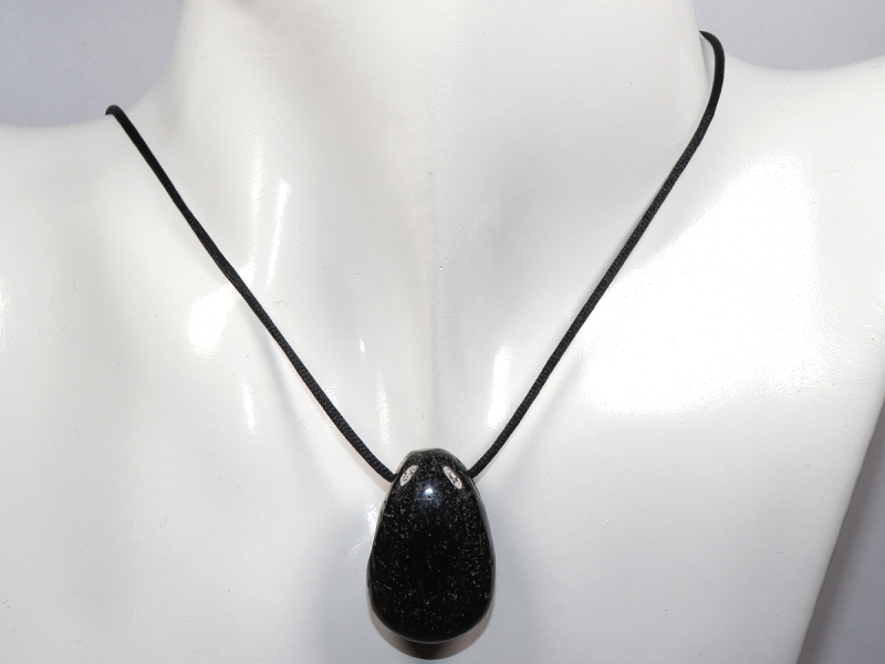 black tourmaline (Schorl) with cord or silver 925