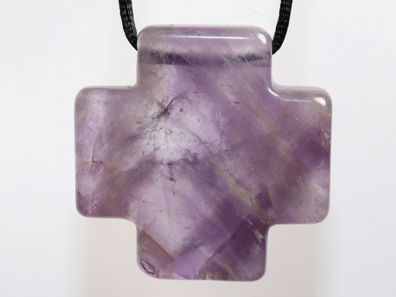 amethyst with cord or silver 925