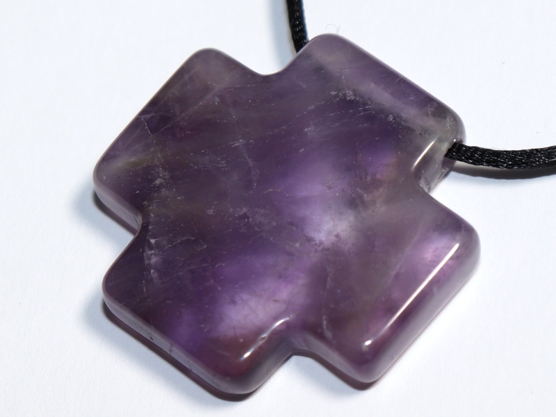 amethyst with cord or silver 925