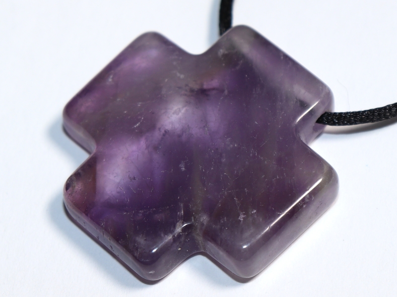 amethyst with cord or silver 925