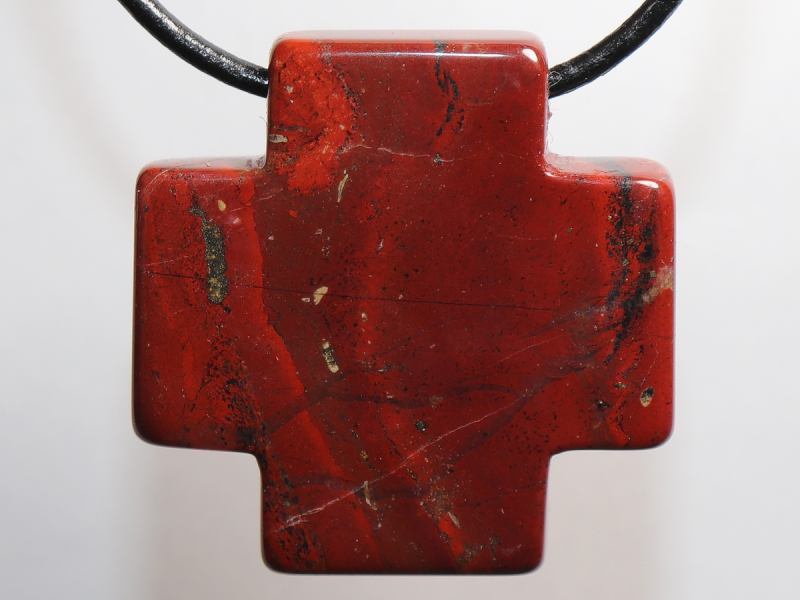 roter Jaspis mit Band oder Silber 925
