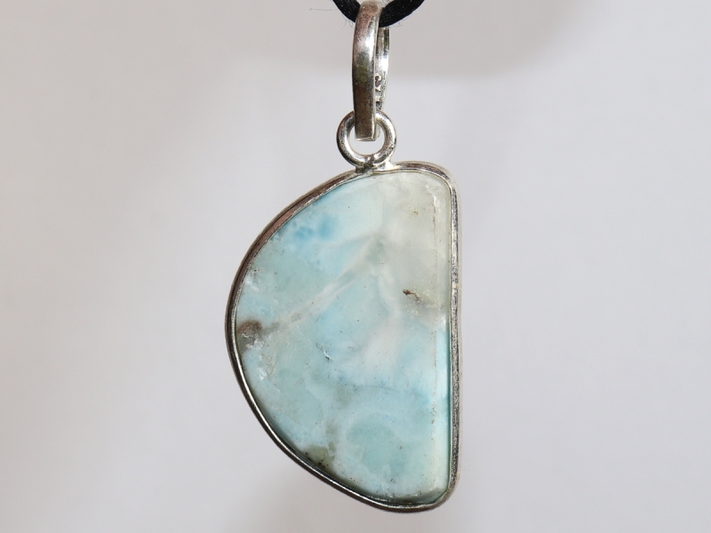 larimar with cord or silver 925
