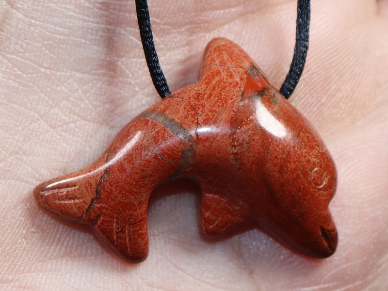 red jasper with cord or silver 925