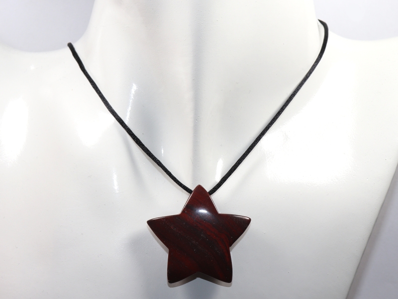red jasper with cord or silver 925