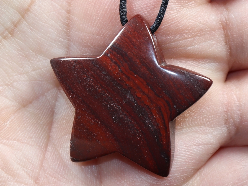 red jasper with cord or silver 925