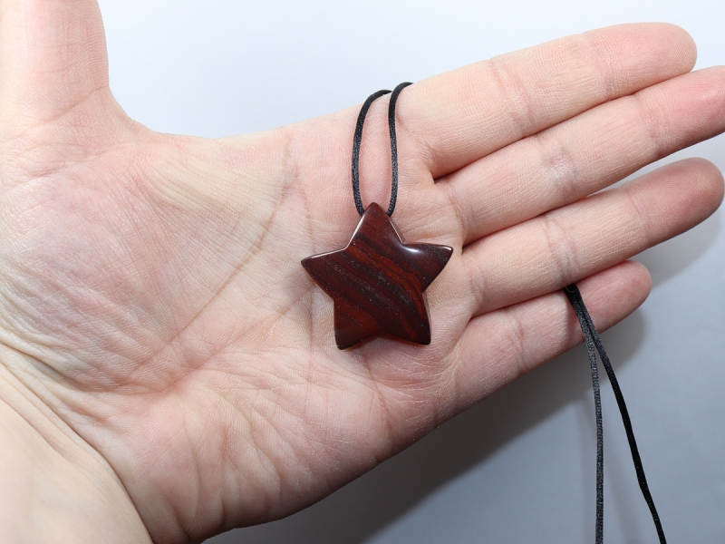 red jasper with cord or silver 925