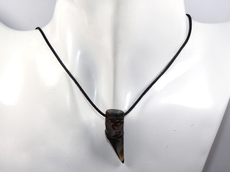 agate with cord or silver 925
