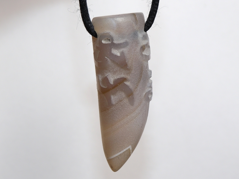 agate with cord or silver 925