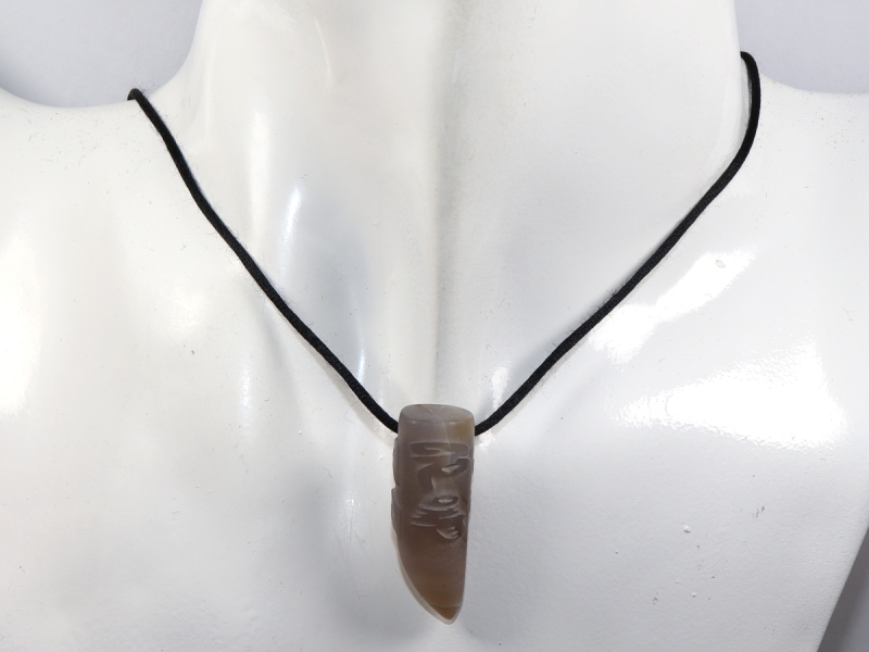 agate with cord or silver 925