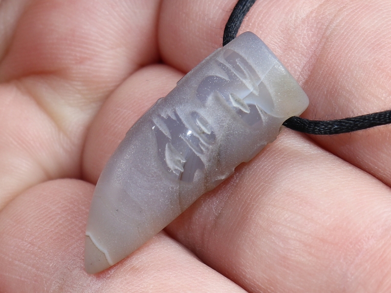 agate with cord or silver 925