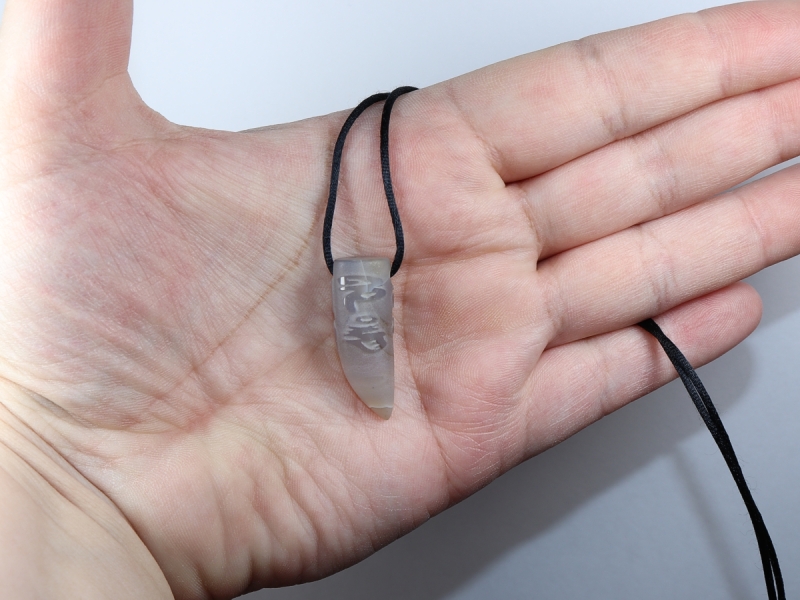 agate with cord or silver 925
