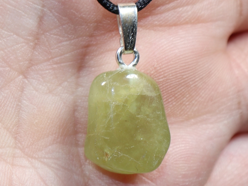 heliodor with cord or silver 925