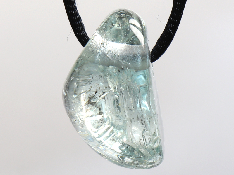 blue topaz with cord or silver 925