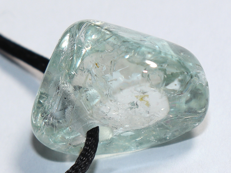 blue topaz with cord or silver 925