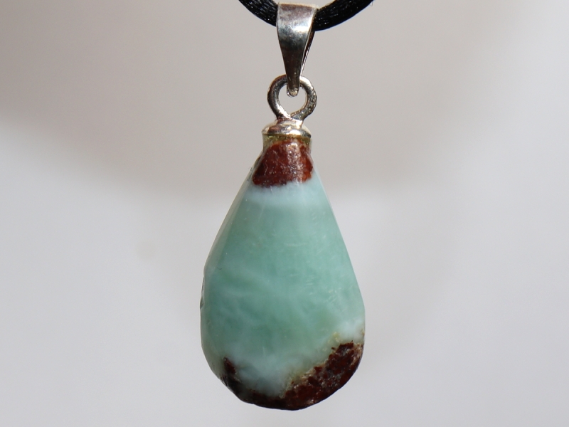 larimar with cord or silver 925
