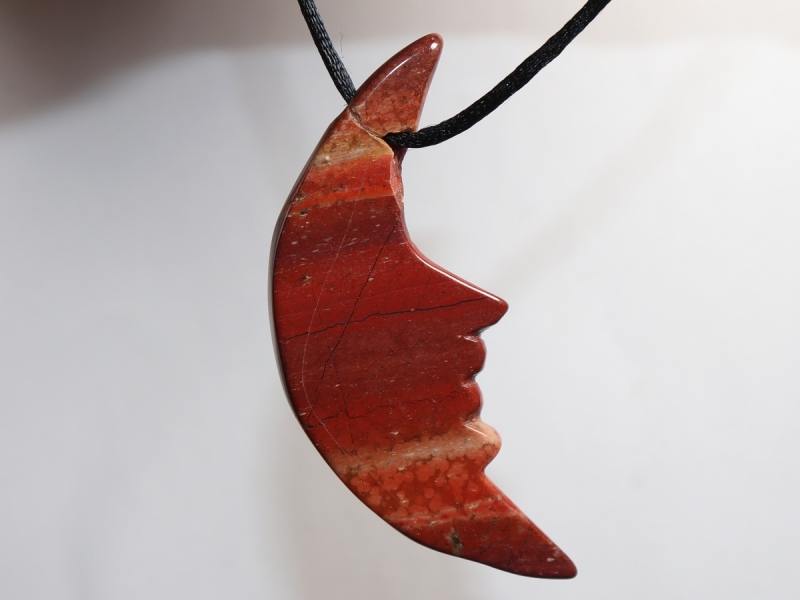 red jasper with cord or silver 925