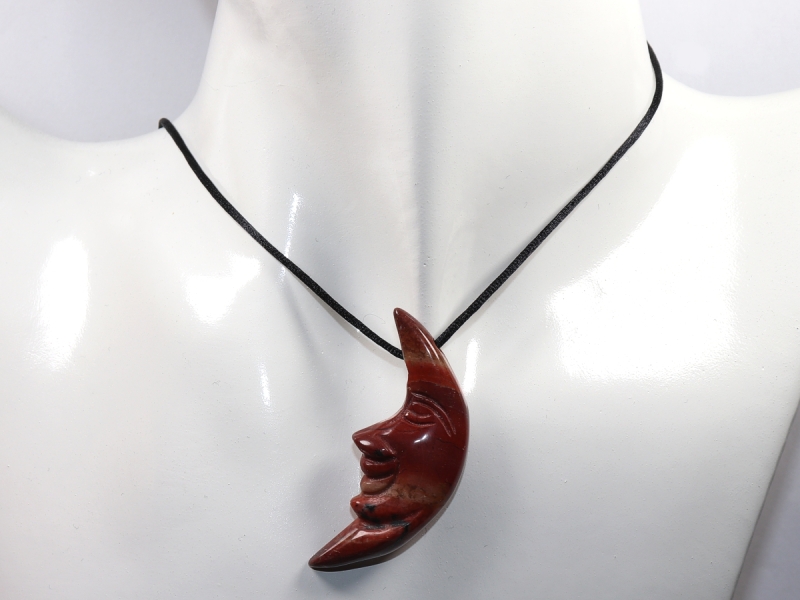 red jasper with cord or silver 925