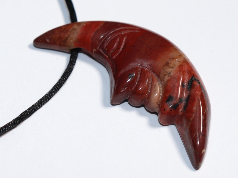 red jasper with cord or silver 925