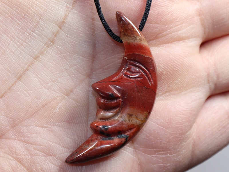 red jasper with cord or silver 925