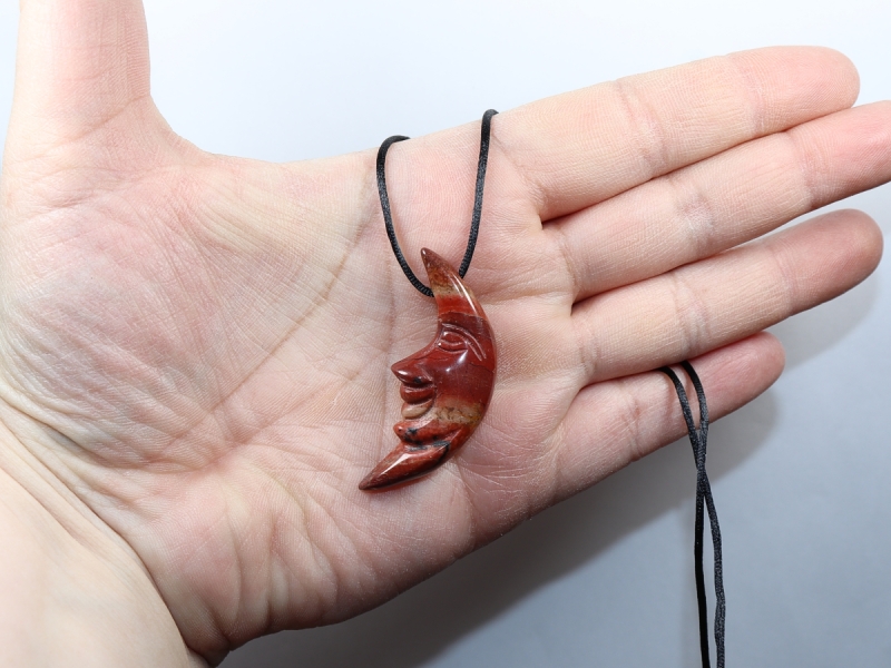 red jasper with cord or silver 925