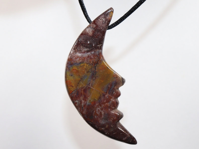 rhodonite with cord or silver 925