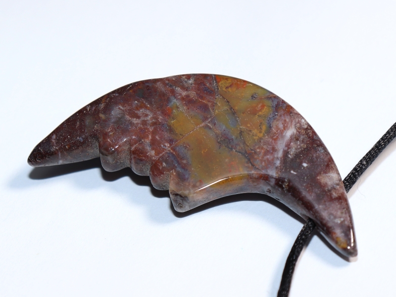 rhodonite with cord or silver 925