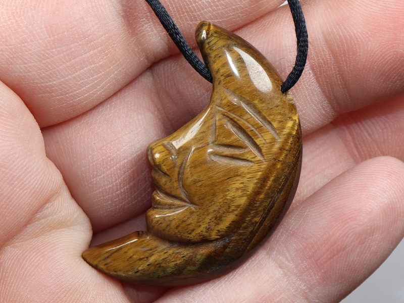 tiger's eye with cord or silver 925