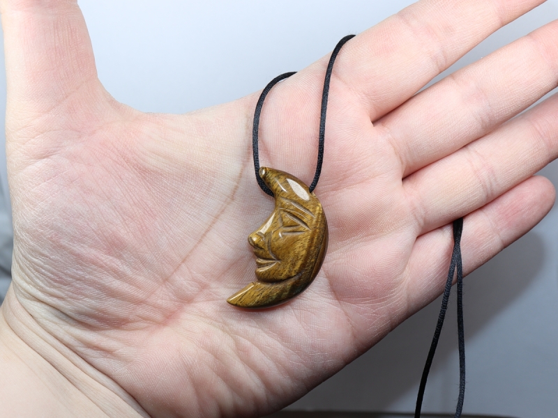tiger's eye with cord or silver 925