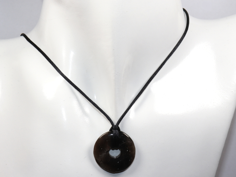 smoky quartz with cord