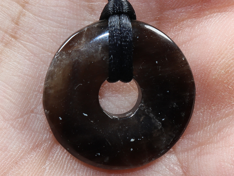 smoky quartz with cord