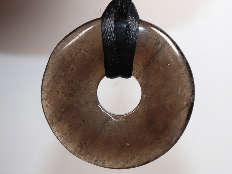 smoky quartz with cord