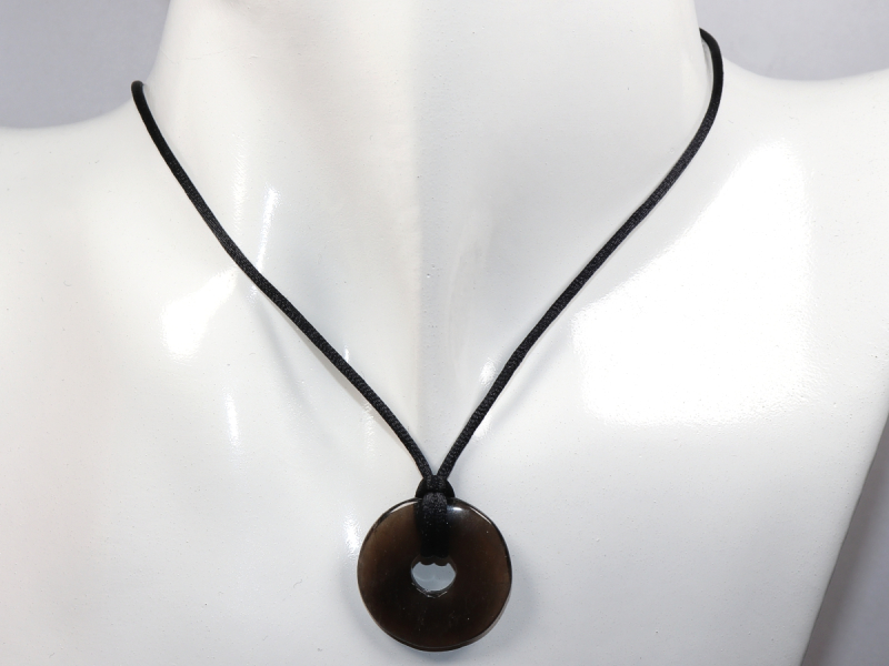 smoky quartz with cord
