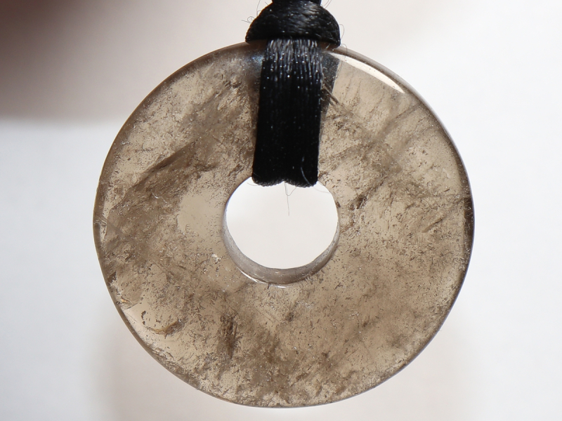 smoky quartz with cord