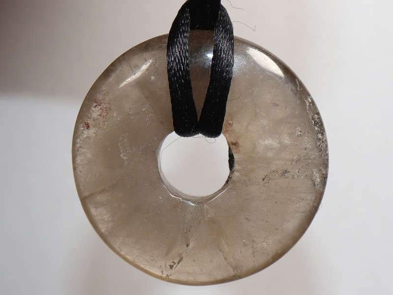 smoky quartz with cord