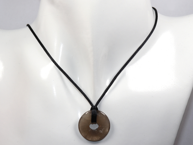 smoky quartz with cord