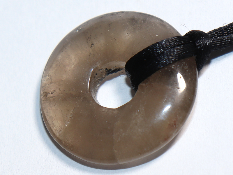 smoky quartz with cord