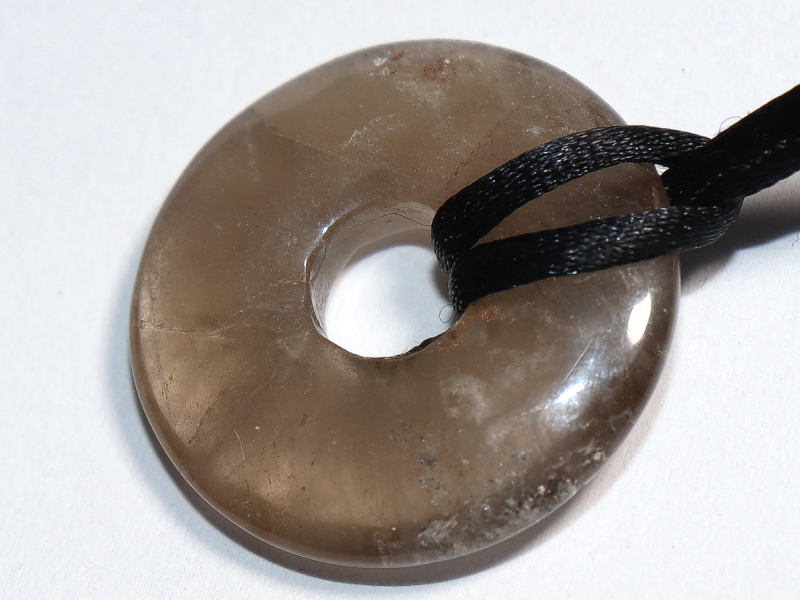 smoky quartz with cord