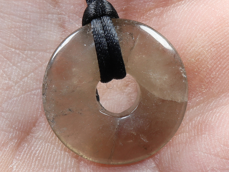 smoky quartz with cord