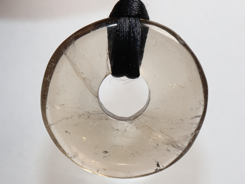 smoky quartz with cord