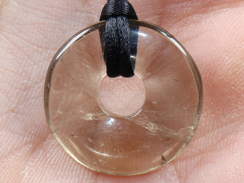 smoky quartz with cord