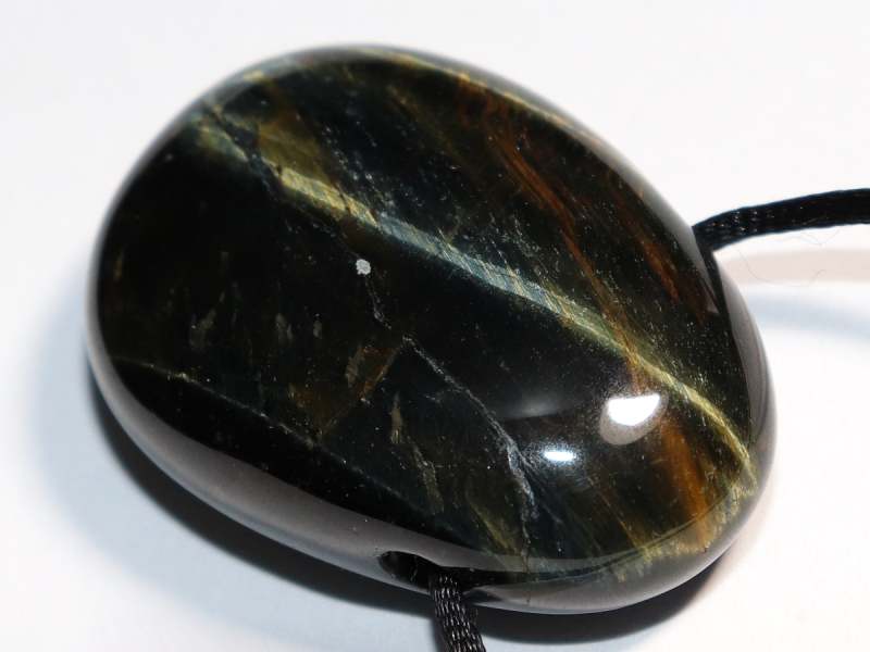 Falkenauge mit Tigerauge mit Band oder Silber 925