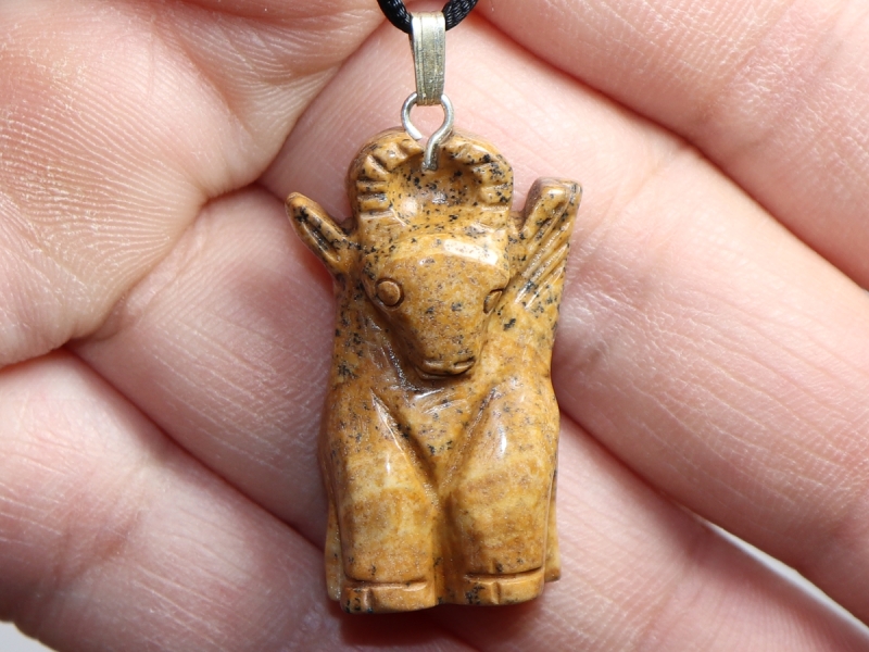 picture jasper with cord or silver 925