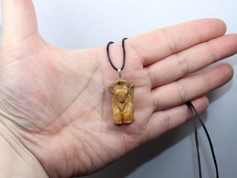 picture jasper with cord or silver 925